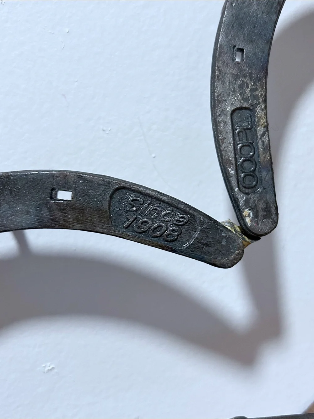 Metal Horseshoe Heart Shaped Key Hook Wall Hanging